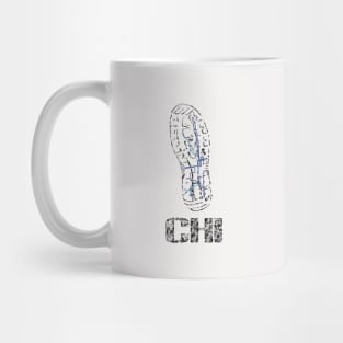 Chicago Runner Route City Beats Shoe Print | Chicago 26.2 Mug